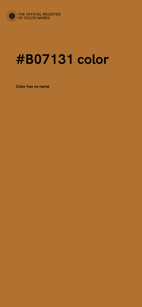 #B07131 color image
