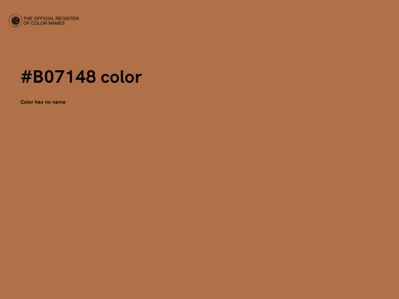 #B07148 color image