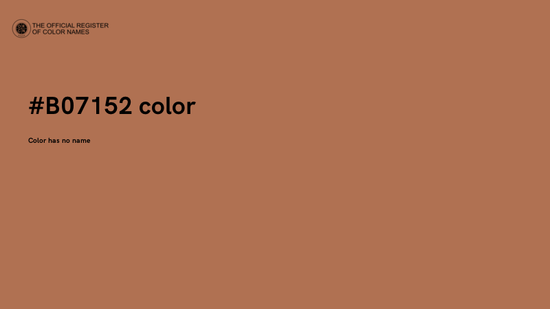 #B07152 color image