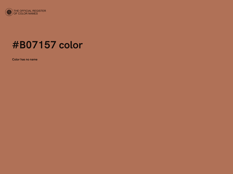 #B07157 color image
