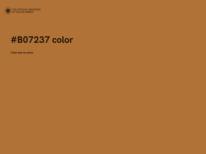 #B07237 color image
