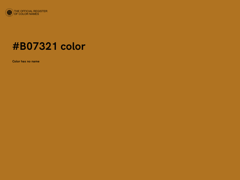 #B07321 color image