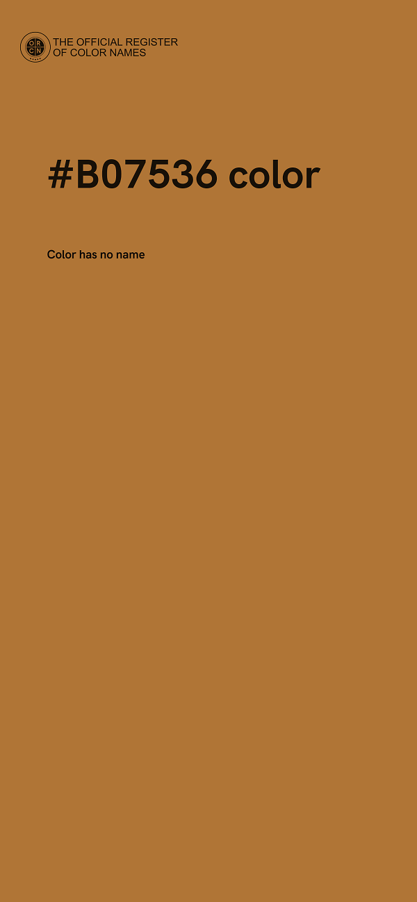 #B07536 color image