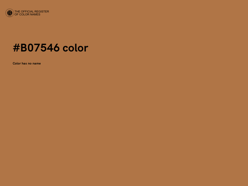 #B07546 color image