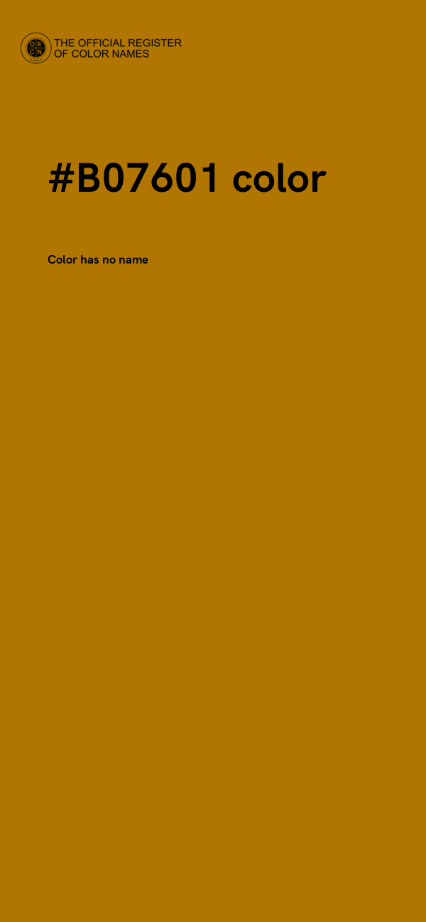 #B07601 color image