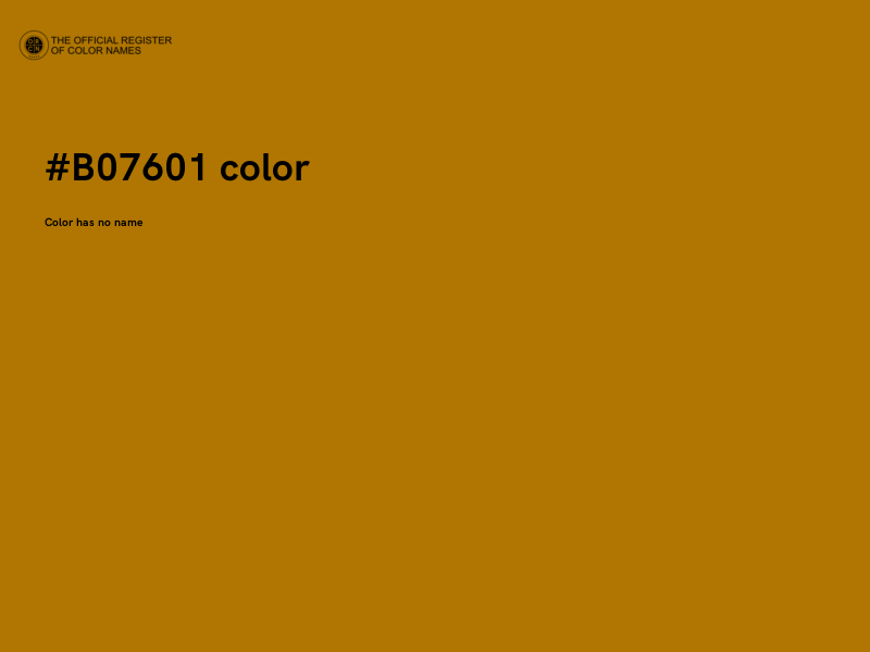 #B07601 color image