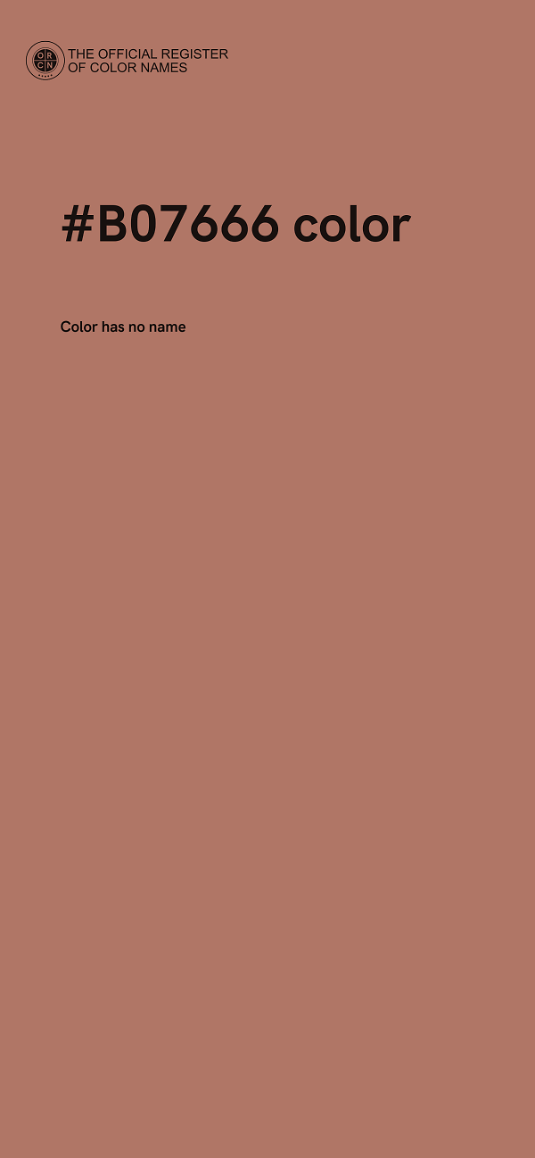 #B07666 color image