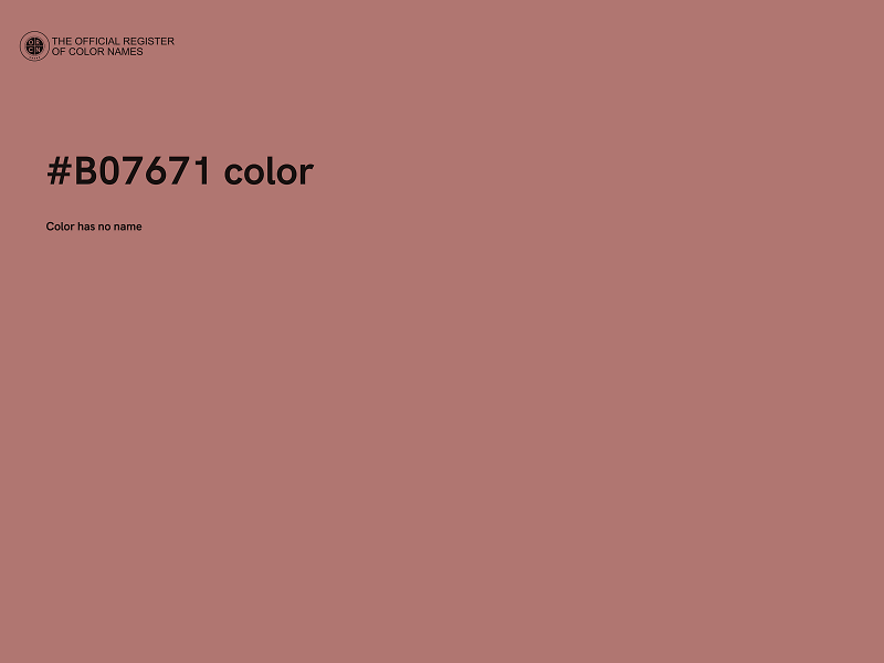 #B07671 color image