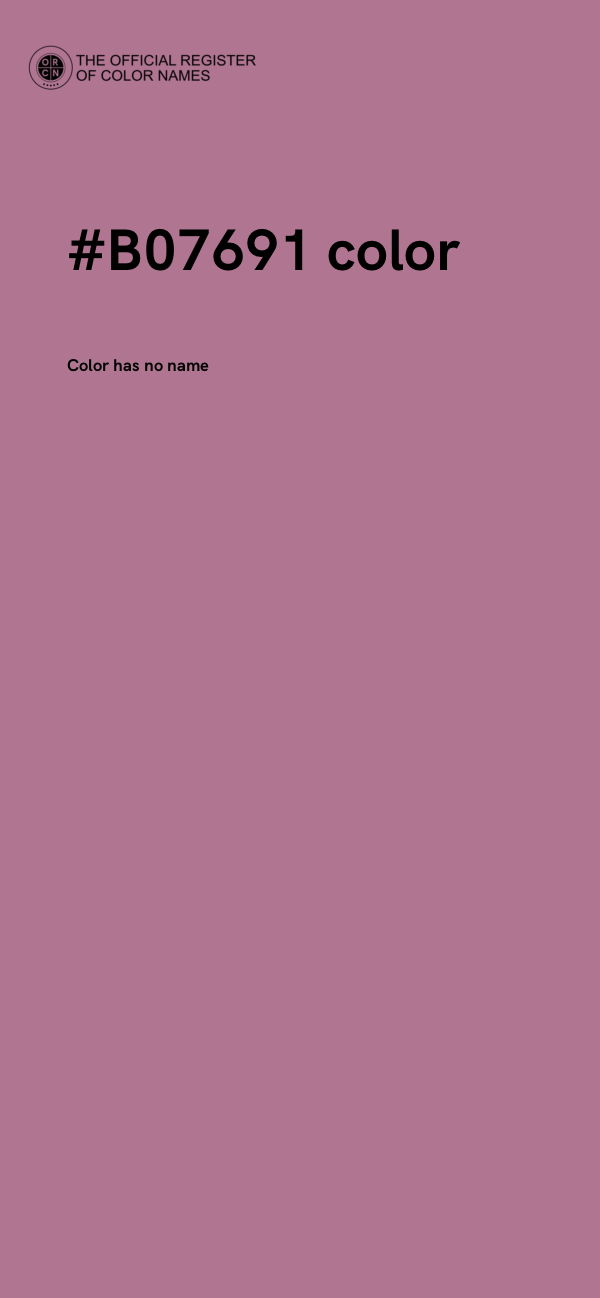 #B07691 color image