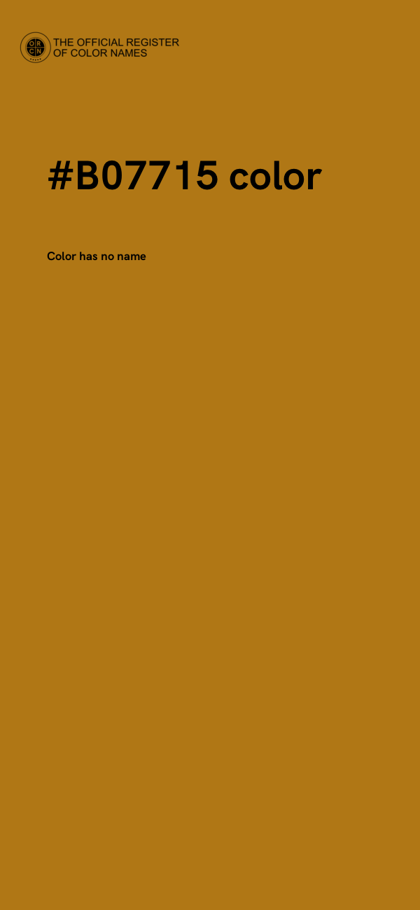 #B07715 color image