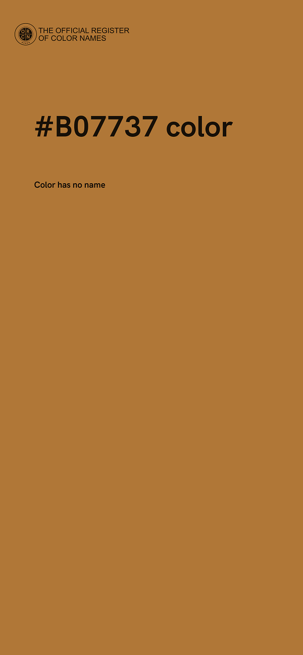 #B07737 color image