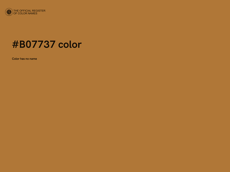 #B07737 color image