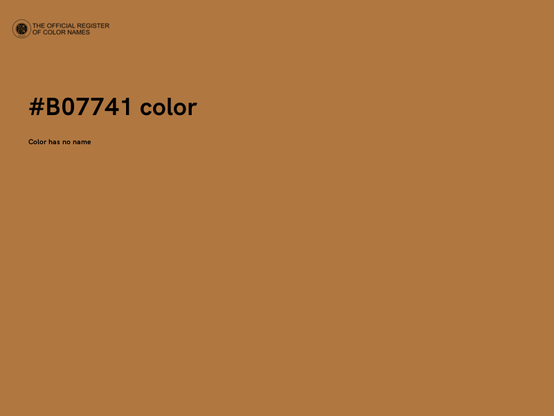#B07741 color image