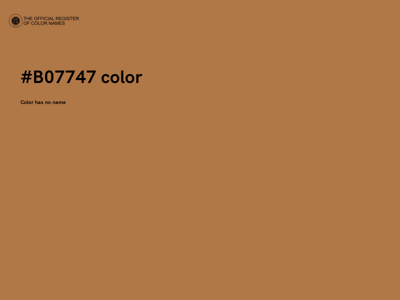 #B07747 color image
