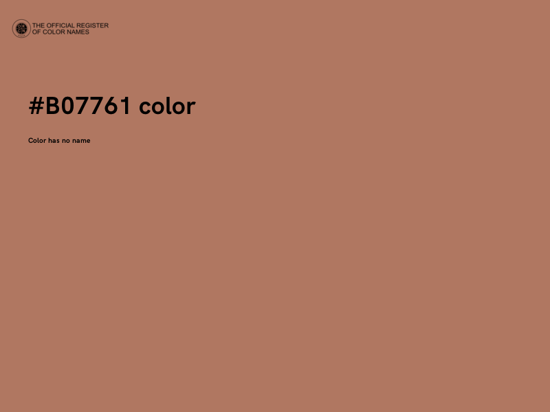 #B07761 color image