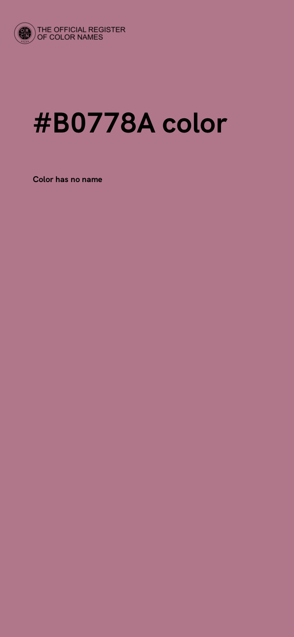 #B0778A color image