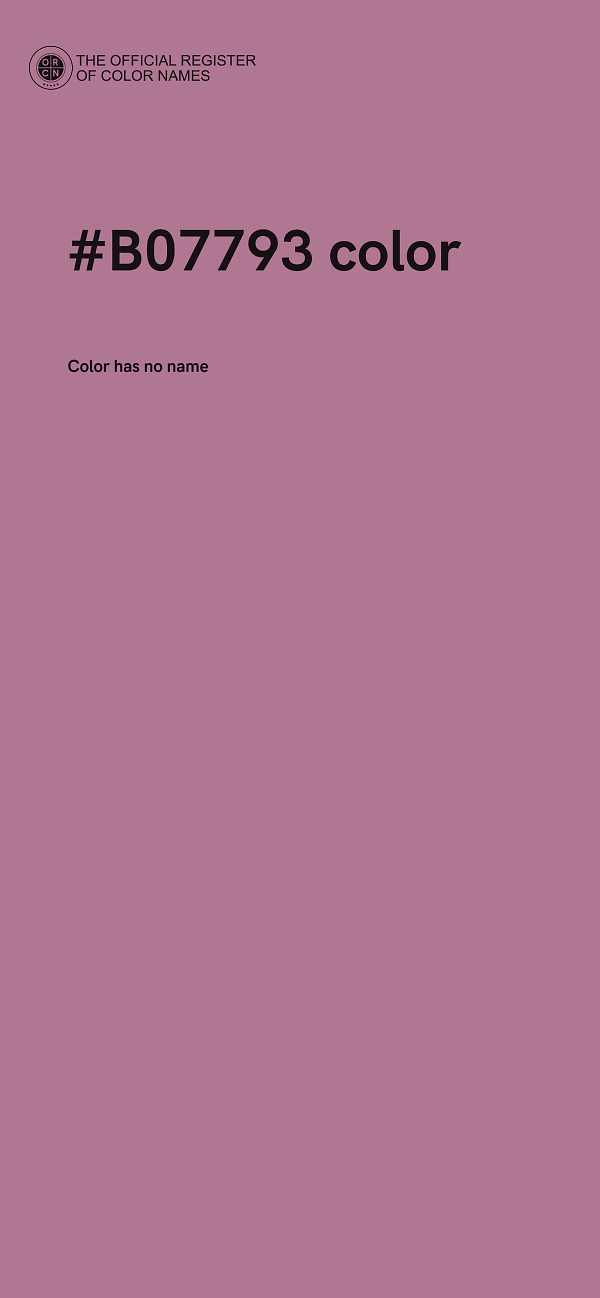 #B07793 color image