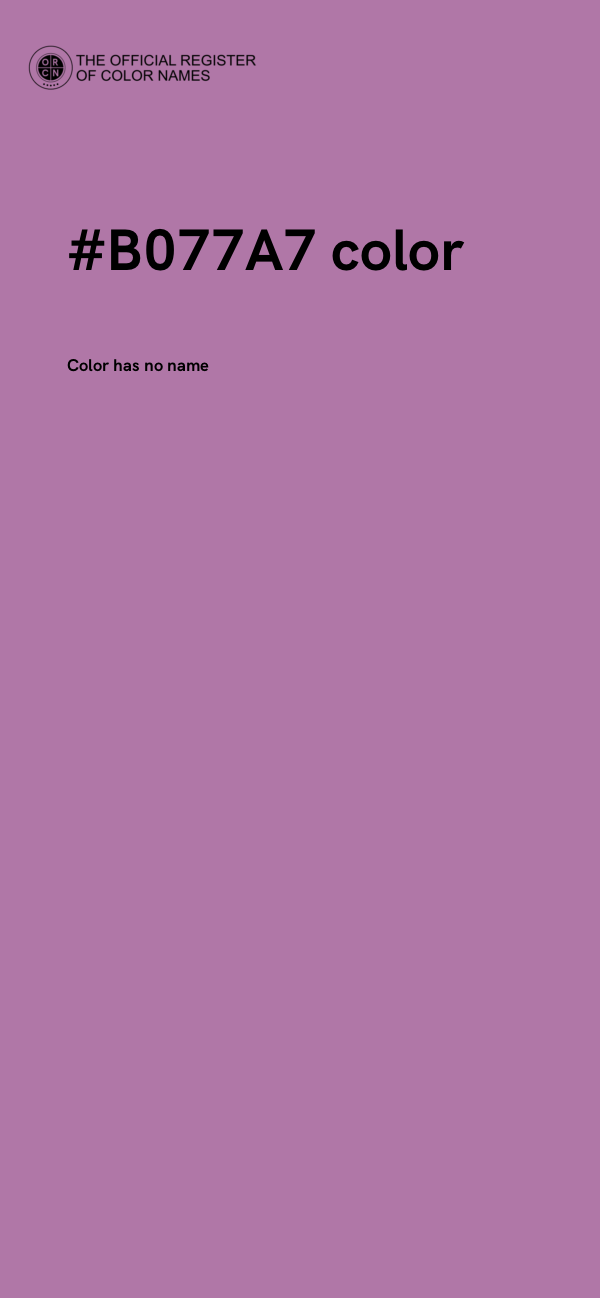 #B077A7 color image