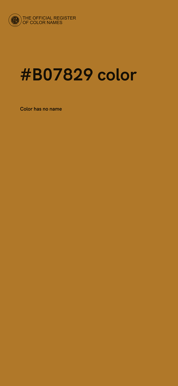 #B07829 color image