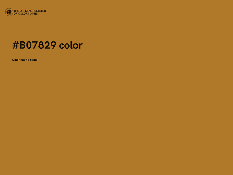 #B07829 color image