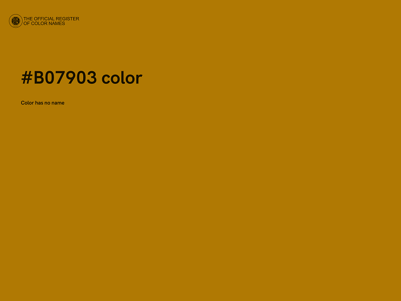 #B07903 color image
