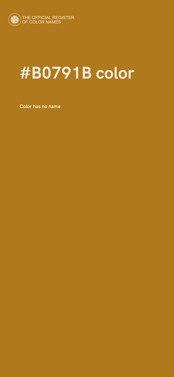 #B0791B color image
