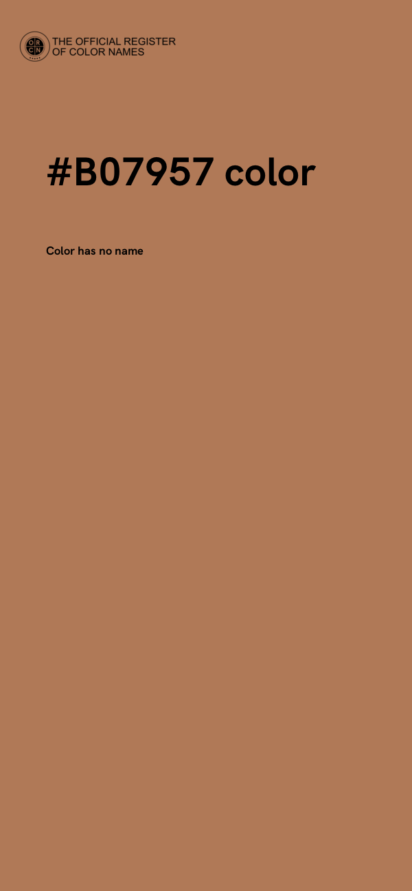 #B07957 color image