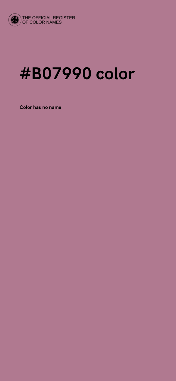 #B07990 color image