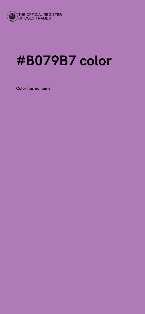 #B079B7 color image