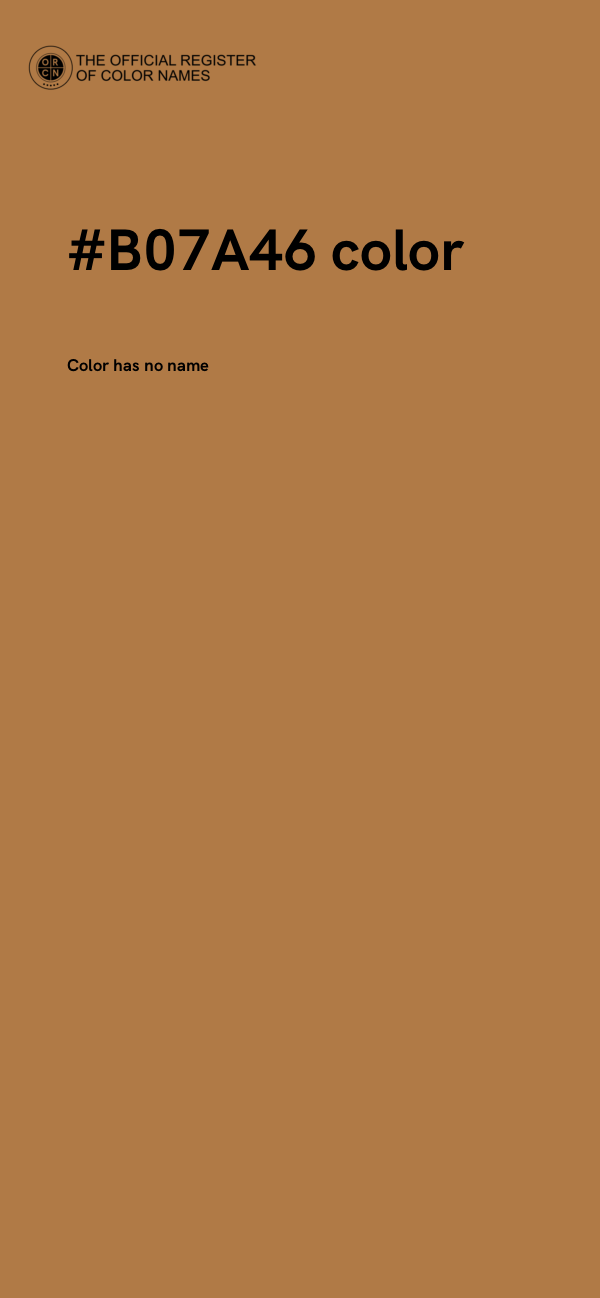 #B07A46 color image