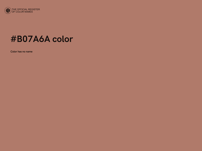 #B07A6A color image