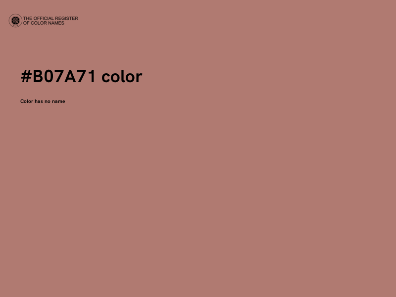 #B07A71 color image