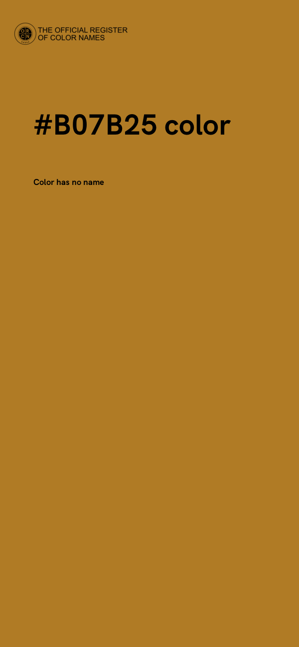 #B07B25 color image