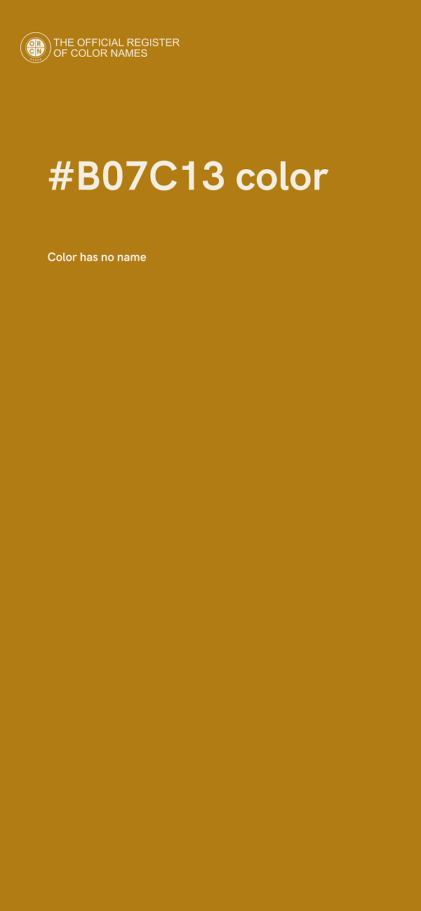 #B07C13 color image