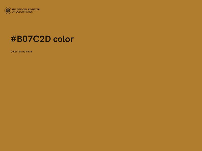 #B07C2D color image