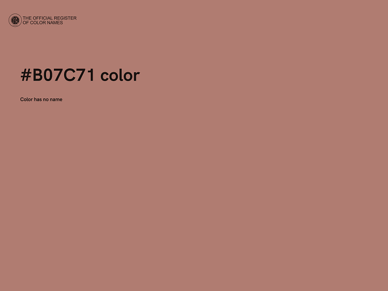 #B07C71 color image