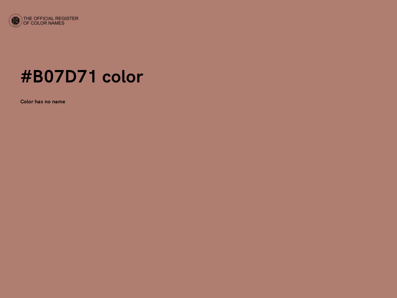 #B07D71 color image