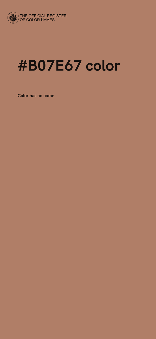 #B07E67 color image