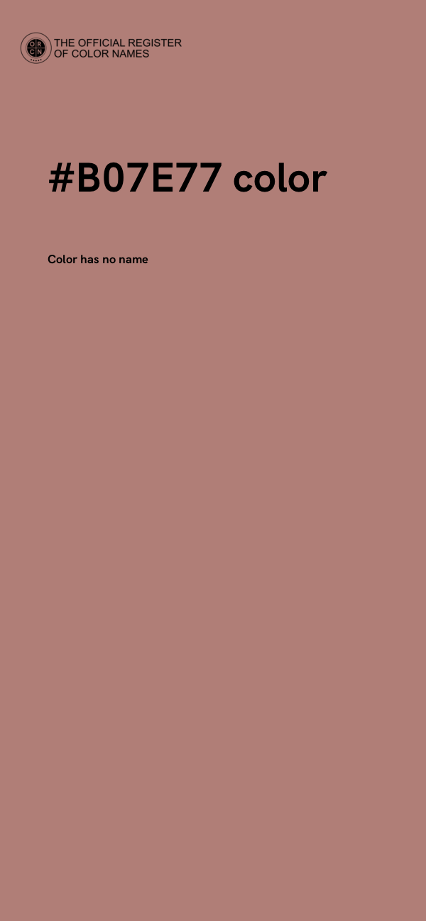 #B07E77 color image