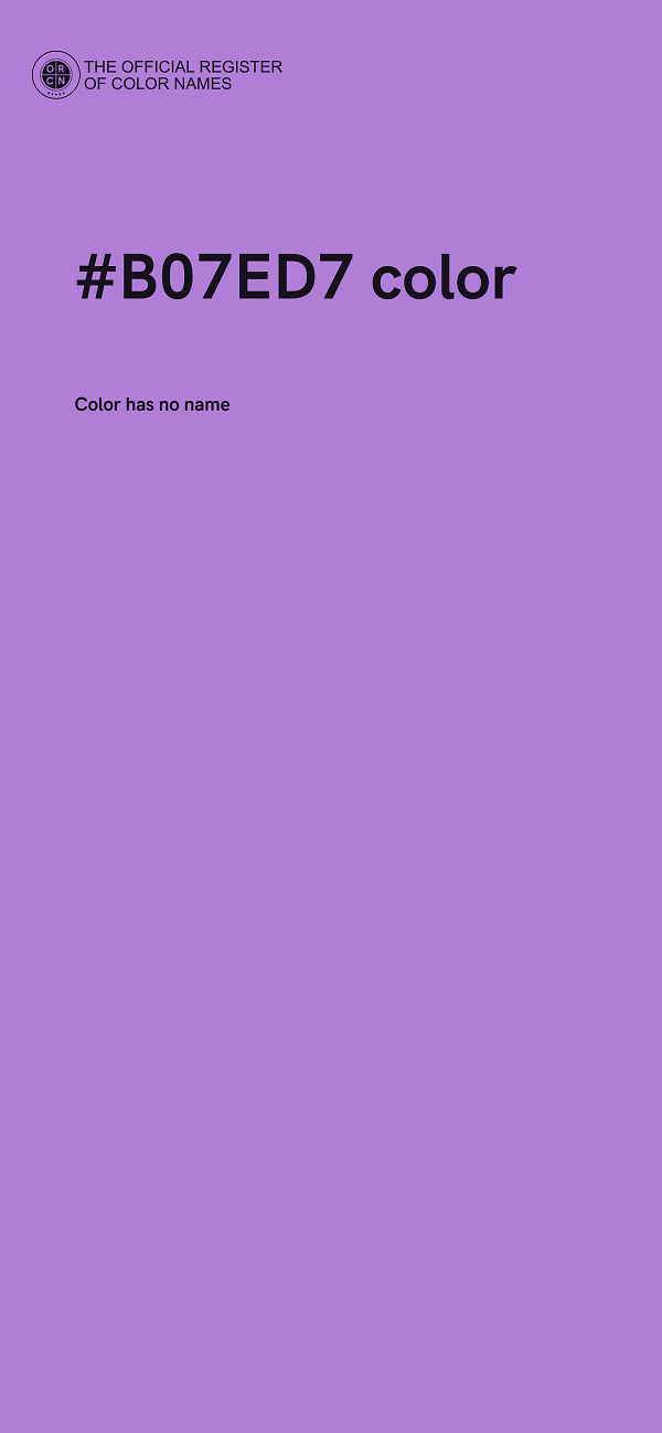 #B07ED7 color image