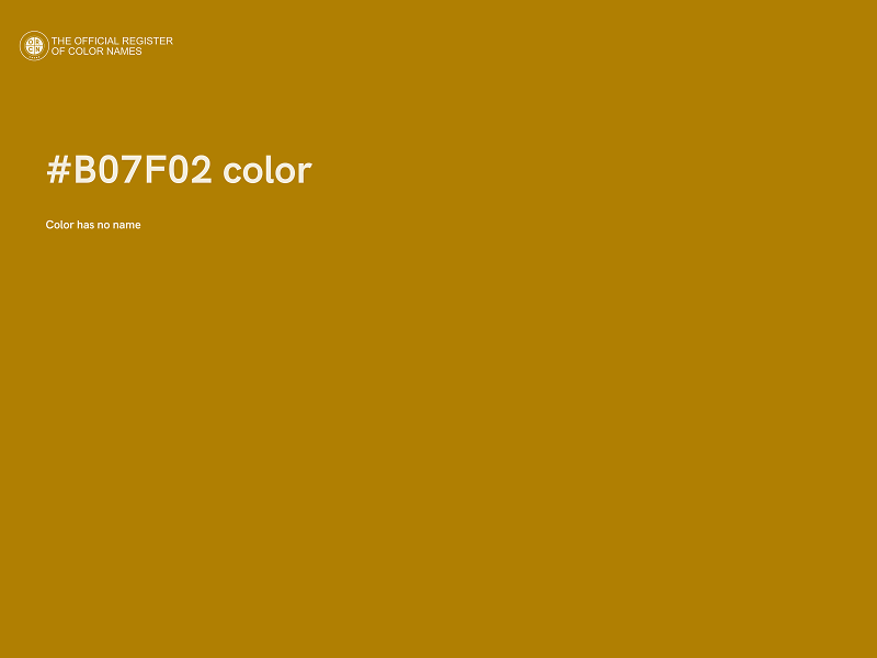 #B07F02 color image