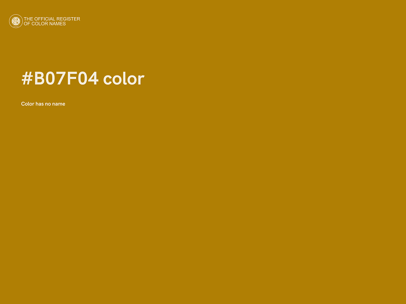 #B07F04 color image