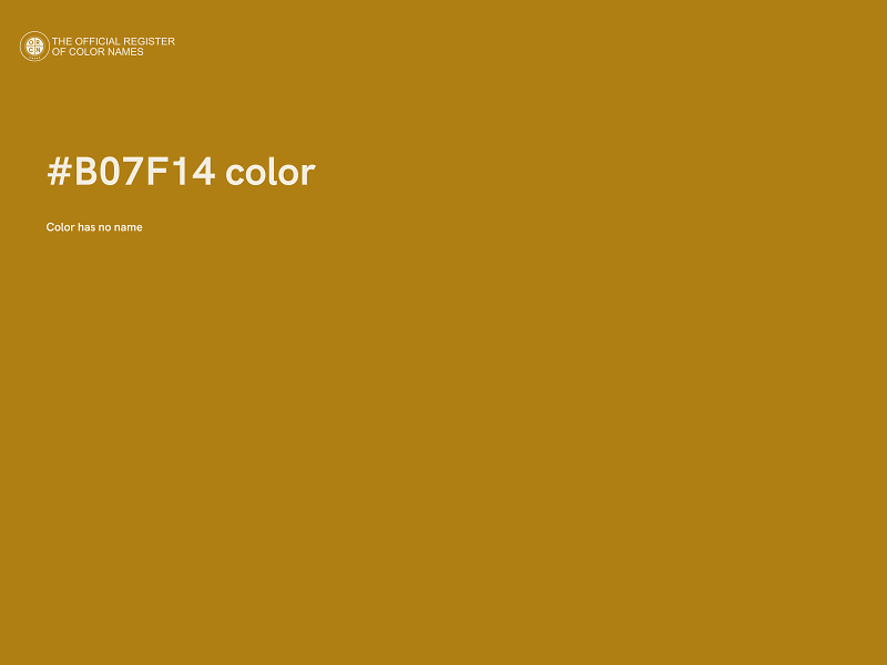 #B07F14 color image