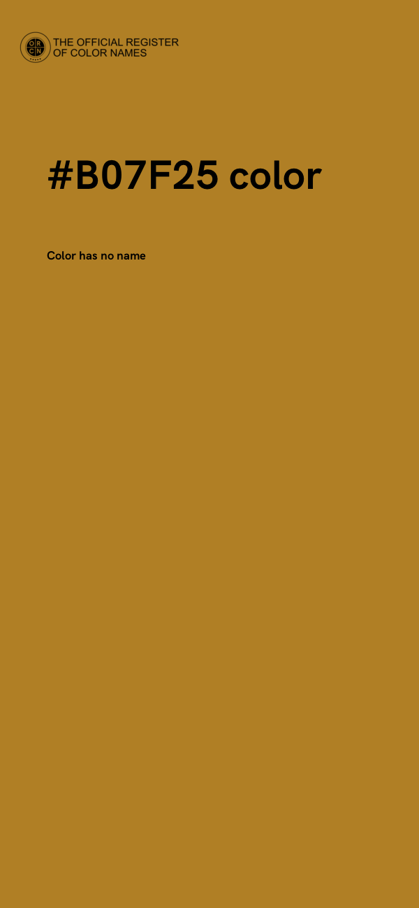 #B07F25 color image