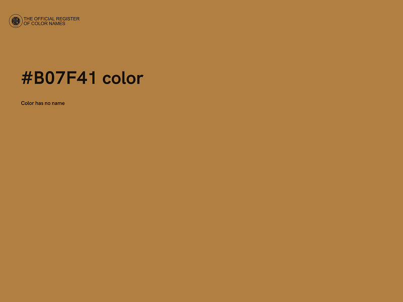 #B07F41 color image