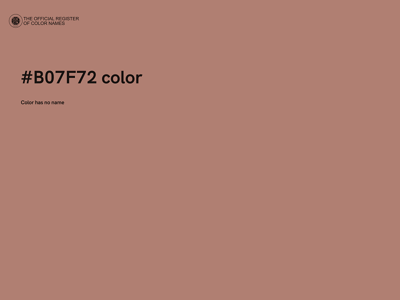 #B07F72 color image