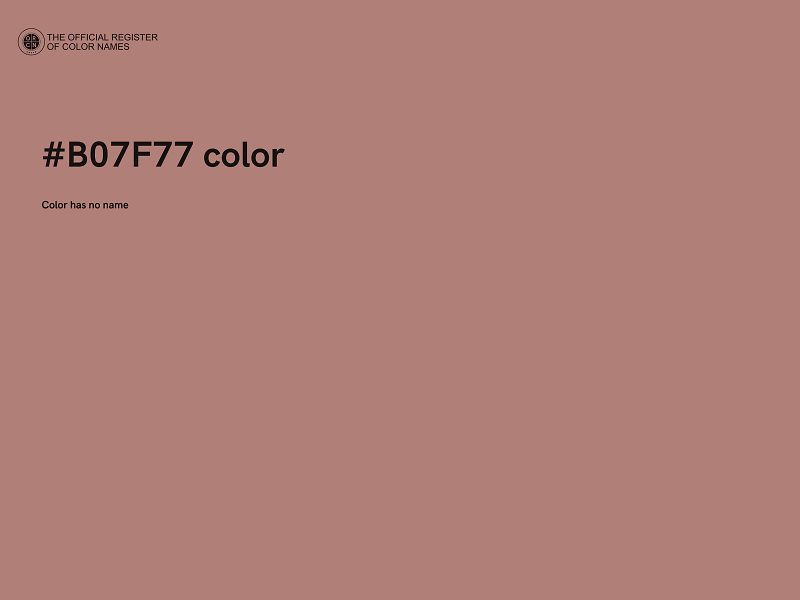 #B07F77 color image