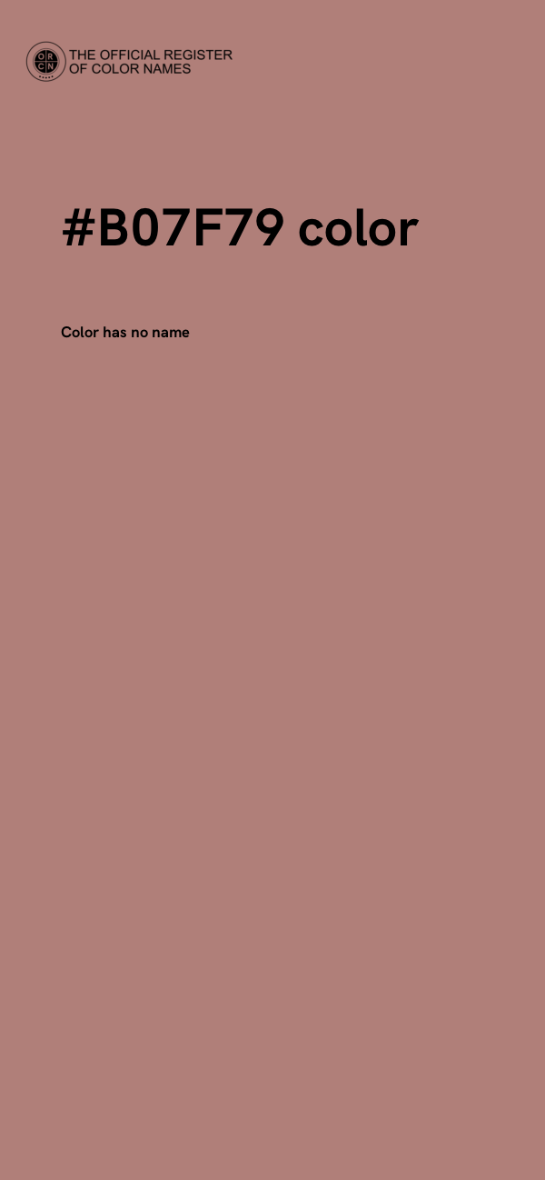 #B07F79 color image