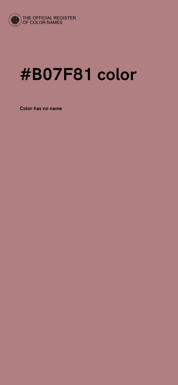 #B07F81 color image