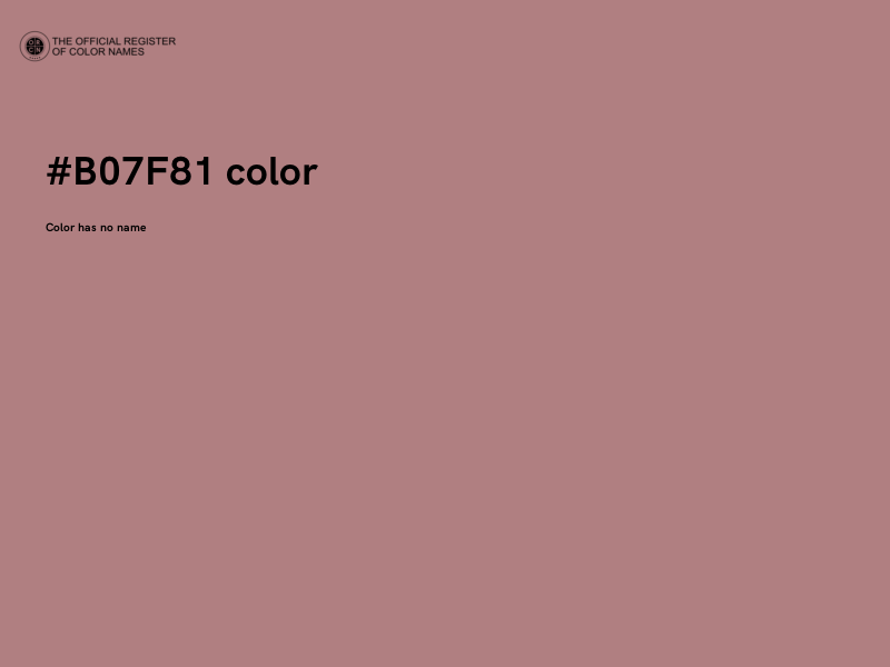 #B07F81 color image